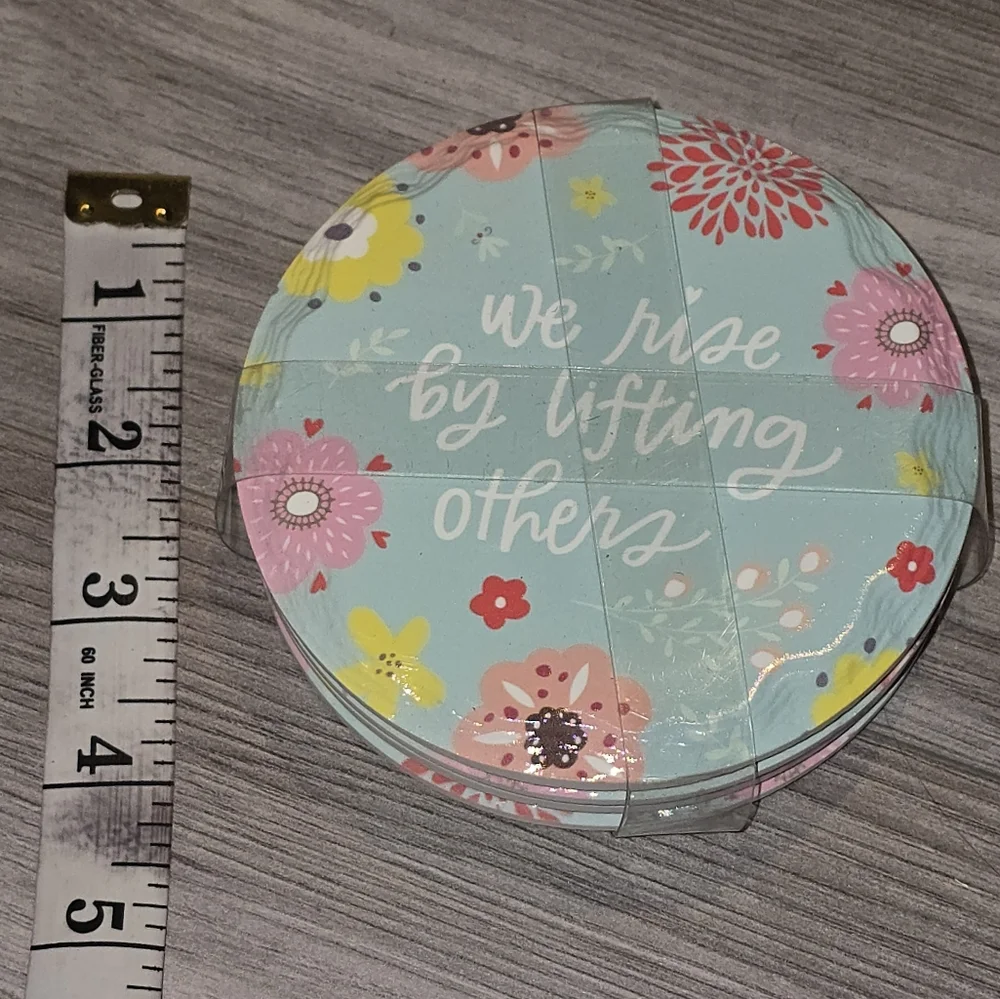 Spring Devotions Set of 4 Ceramic Coasters Floral Inspirational Quotes 88934
